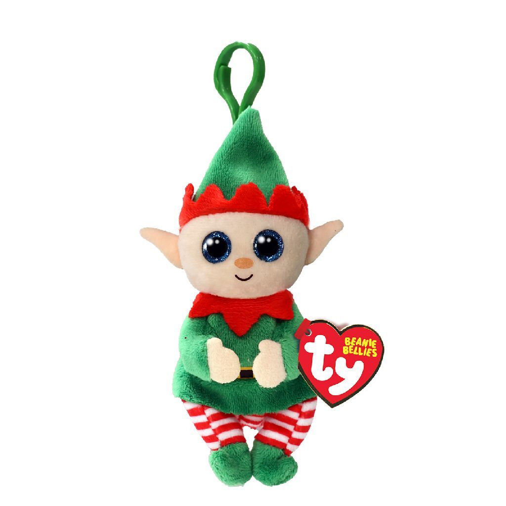 TY Ty Beanie Boo&apos;s Clip Christmas Elf Green Belly 7cm Top Merken Winkel